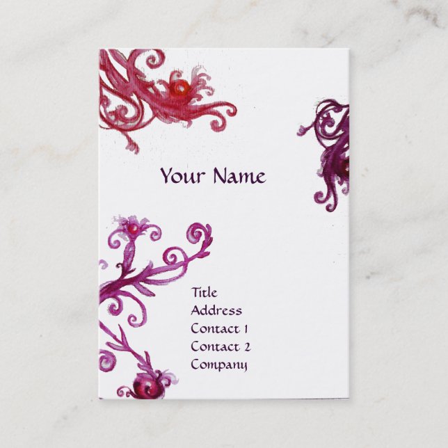 MAGIC SWIRL MONOGRAM topaz Business Card (Front)