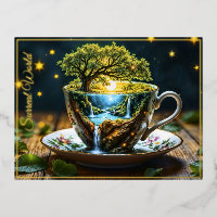 Magic teacup landscape fantastic nature
