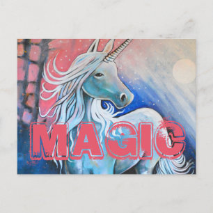 Magic the unicorn postcard