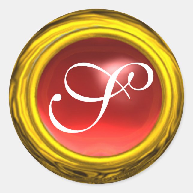 MAGIC TOPAZ , bright vibrant pink red yellow Classic Round Sticker (Front)