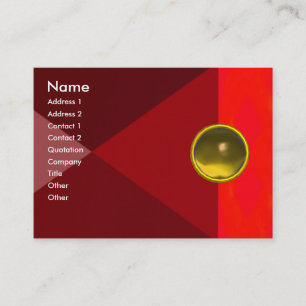 MAGIC TOPAZ , bright vibrant red pink yellow Business Card