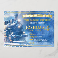 Magic Train Birthday Invitation