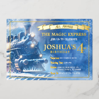 Magic Train Birthday Invitation