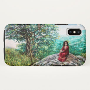 MAGIC TREE / Dawn In Green Wood and Lady in Red iPhone XS Case