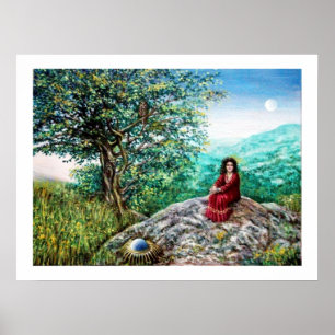 MAGIC TREE / Dawn In Green Wood and Lady in Red Poster