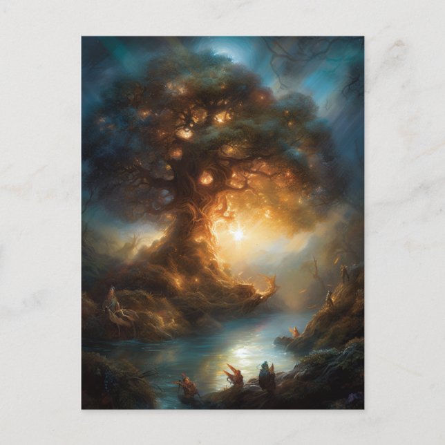 Magic Tree Fantasy Art Postcard (Front)