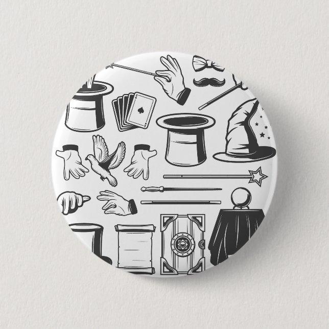 "Magic Trick Token" 6 Cm Round Badge (Front)