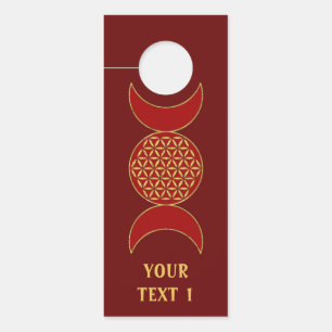 Magic Triple Moon - Spirit Flower Of Life 1 Hoodie Door Hanger