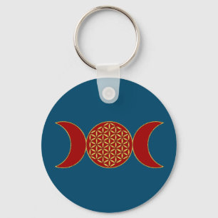 Magic Triple Moon - Spirit Flower Of Life 1 Hoodie Key Ring