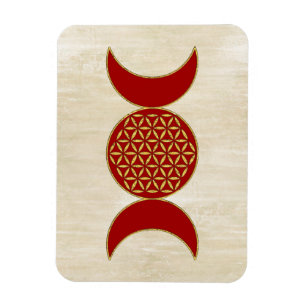 Magic Triple Moon - Spirit Flower Of Life 1 Hoodie Magnet