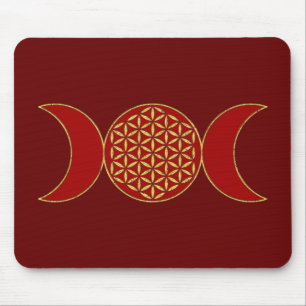 Magic Triple Moon - Spirit Flower Of Life 1 Hoodie Mouse Pad