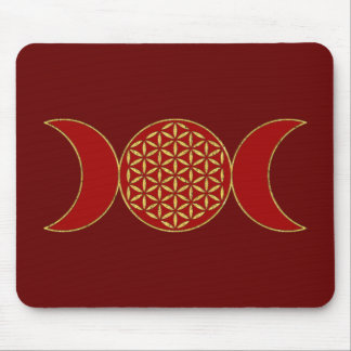 Magic Triple Moon - Spirit Flower Of Life 1 Hoodie Mouse Pad
