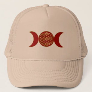Magic Triple Moon - Spirit Flower Of Life 1 Hoodie Trucker Hat