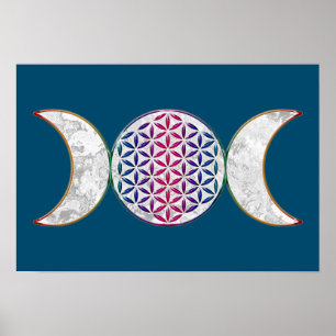 Magic Triple Moon - Spirit Flower Of Life 2 Poster