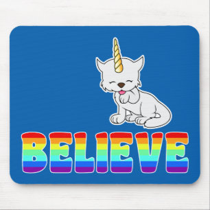 Magic Unicorn Cat = Kittycorn Mouse Pad