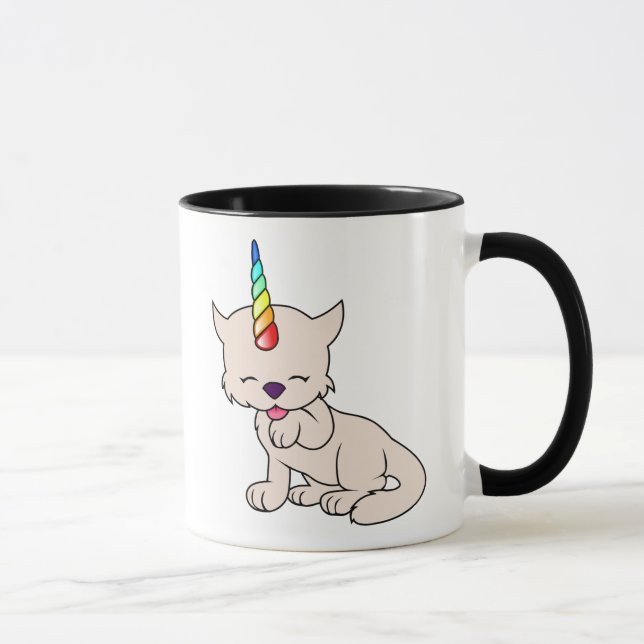 Magic Unicorn Cat = Kittycorn Mug (Right)