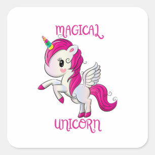  Magic Unicorn Lover Fan Club      Square Sticker