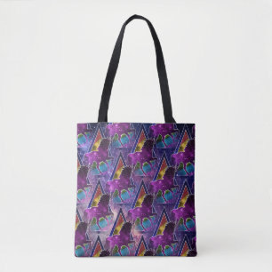 Magic Unicorn Rainbow Nebula Tote Bag