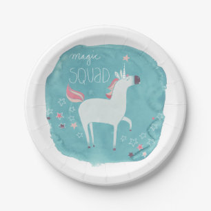 Magic Unicorn Squad Paper Plate