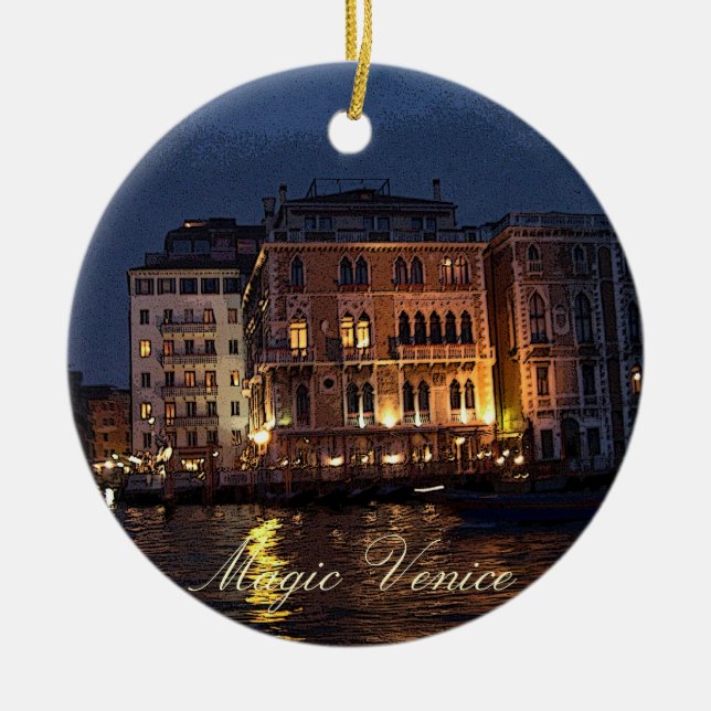 Magic Venice Ceramic Tree Decoration (Front)