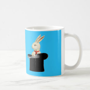 magic vintage top hat rabbit coffee mug