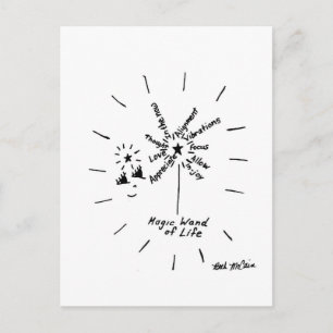 'Magic Wand of Life' Postcard