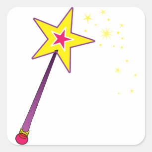 Magic Wand Square Sticker