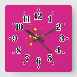 Magic Wand Square Wall Clock