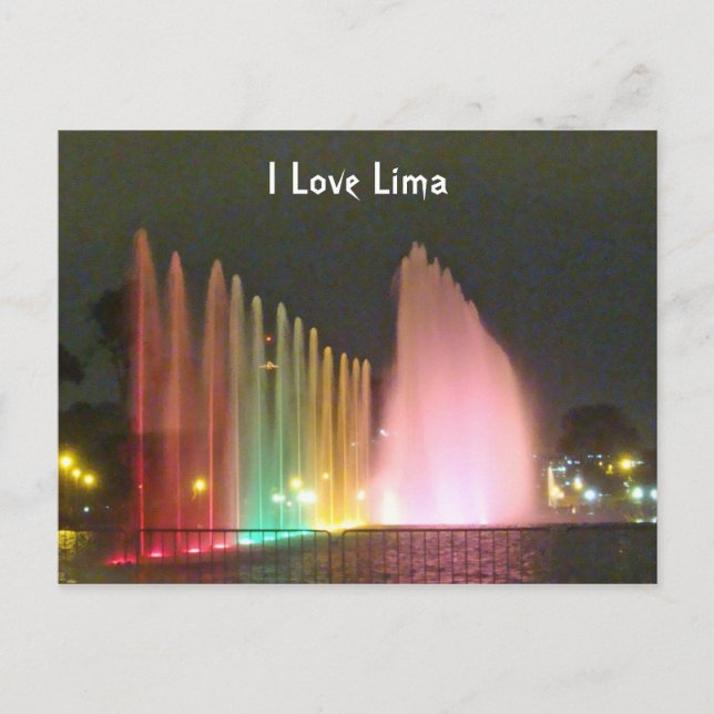 Magic Water Fountains-Circuito del Magico del Agua Postcard (Front)