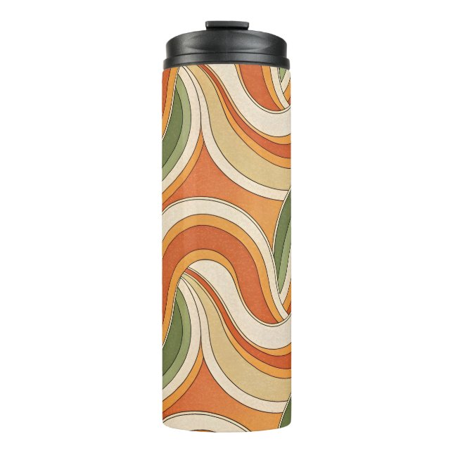 Magic Waves Pattern Thermal Tumbler (Front)