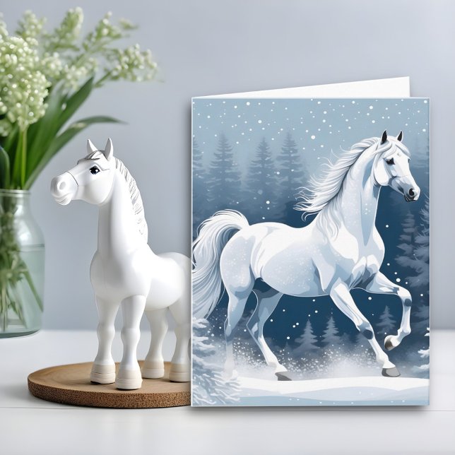 Magic White Winter Horse Card (Creator Uploaded)