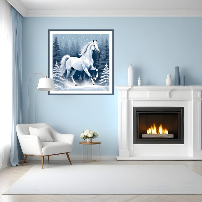 Magic White Winter Horse Poster (Creator Uploaded)