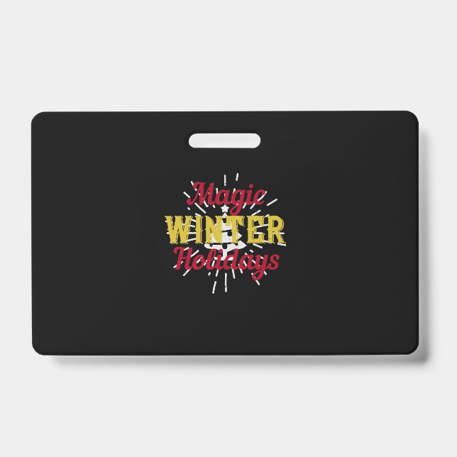 Magic Winter Holidays ID Badge (Front)