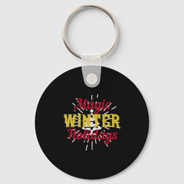 Magic Winter Holidays Key Ring (Front)
