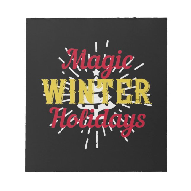 Magic Winter Holidays Notepad (Front)