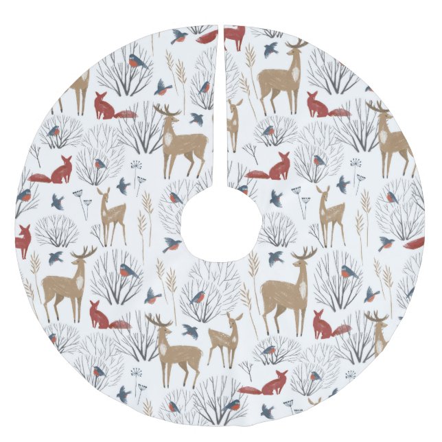 Magic Winter Wonderland Brushed Polyester Tree Skirt (Front)