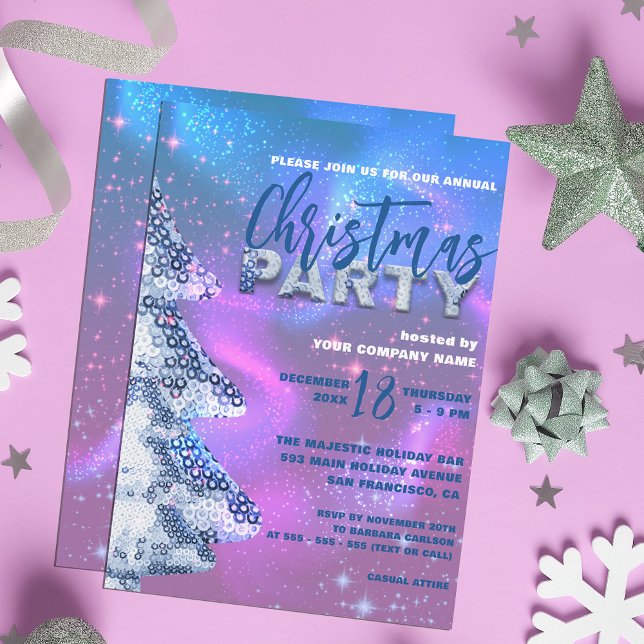 Magic Winter Wonderland Corporate Christmas Party Invitation (Creator Uploaded)