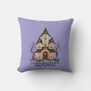 Magic Witchy Woodland House Cottage Home Cushion