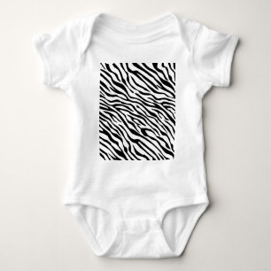 Magic Zebra Stripes Click to Customise Grey Colour Baby Bodysuit