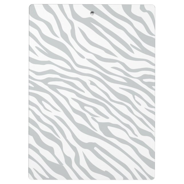 Magic Zebra Stripes Click to Customise Grey Colour Clipboard (Back)