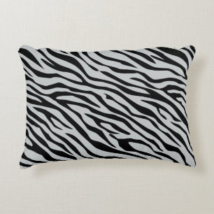 Magic Zebra Stripes Click to Customise Grey Colour Decorative Cushion