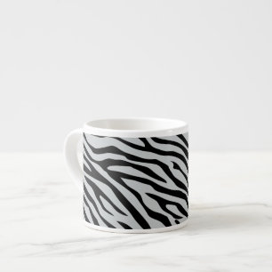 Magic Zebra Stripes Click to Customise Grey Colour Espresso Cup