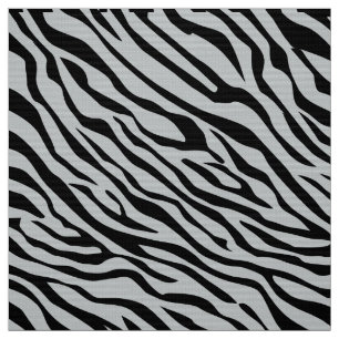 Magic Zebra Stripes Click to Customise Grey Colour Fabric