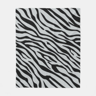 Magic Zebra Stripes Click to Customise Grey Colour Fleece Blanket