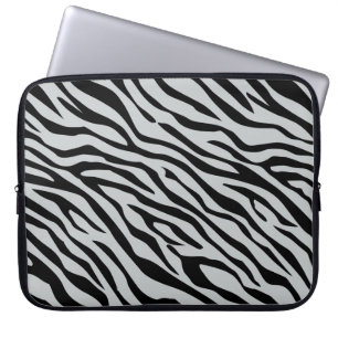 Magic Zebra Stripes Click to Customise Grey Colour Laptop Sleeve