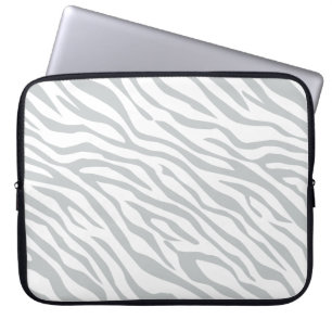 Magic Zebra Stripes Click to Customise Grey Colour Laptop Sleeve