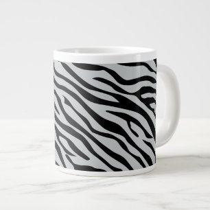 Magic Zebra Stripes Click to Customise Grey Colour Large Coffee Mug