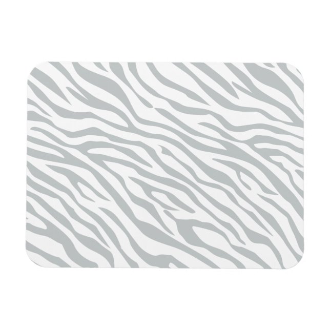 Magic Zebra Stripes Click to Customise Grey Colour Magnet (Horizontal)