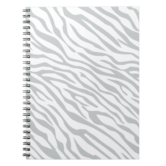 Magic Zebra Stripes Click to Customise Grey Colour Notebook (Front)