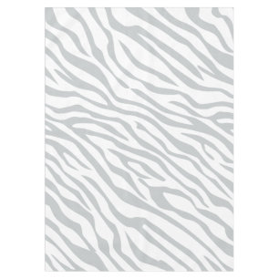 Magic Zebra Stripes Click to Customise Grey Colour Tablecloth